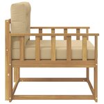 vidaXL Sofa de milieu extérieur Polyester Blanc