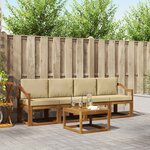 vidaXL Ensemble de canapés d'extérieur 5 Pièces Naturel et Beige