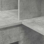vidaXL Bureau d'angle avec étagère Gris béton 101.5 x 149.5 x 149.5 cm