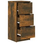 vidaXL Buffets 2 Pièces Chêne fumé 30x30x70 cm Bois d'ingénierie