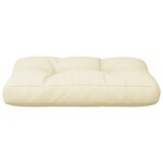 vidaXL Coussin de palette crème 50x40x12 cm tissu
