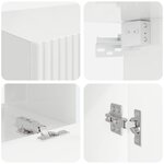 vidaXL Ensemble meuble TV 5 Pièces Blanc brillant Bois d'ingénierie