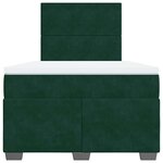 vidaXL Sommier à lattes de lit et matelas Vert foncé 120x200cm Velours