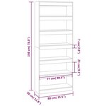 vidaXL Bibliothèque/Séparateur de pièce Chêne sonoma Bois d'ingénierie