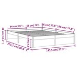 vidaXL Cadre de lit sans matelas marron miel bois massif 140x200 cm