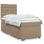 vidaXL Sommier à lattes de lit avec matelas Cappuccino 80x200 cm
