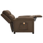 vidaXL Fauteuil de massage Marron Tissu