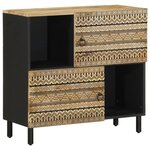 vidaXL Buffet 80x33 5x75 cm bois de manguier brut massif