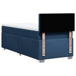 vidaXL Sommier à lattes de lit avec matelas Bleu 90x200 cm Tissu