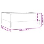 vidaXL Lit surélevé de jardin 100x100x41 cm acier corten