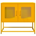 vidaXL Meuble TV jaune moutarde 68x39x60 5 cm acier laminé à froid