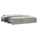 vidaXL Cadre de lit sans matelas gris béton 180x200 cm bois ingénierie