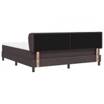 vidaXL Lit boxspring avec matelas Marron foncé 180 x 200 cm tissu