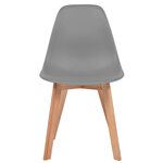 vidaXL Chaises à manger lot de 6 Gris Plastique