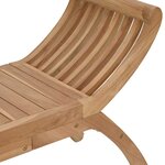 vidaXL Banc de jardin 2 -Seater 126 cm Bois de teck massif Naturel