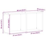 vidaXL Armoire murale 60x16x30 cm chêne fumé bois d'ingénierie