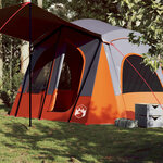 vidaXL Tente de camping de cabine 5 personnes gris imperméable