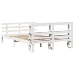 vidaXL Cadre de lit avec tête de lit sans matelas blanc 120x190 cm