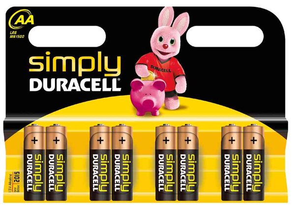 Blister de 8 piles Simply MN1500 1 5V Mignon AA LR6 DURACELL