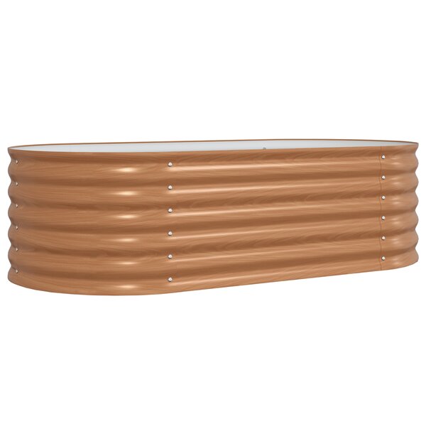 vidaXL Jardin Surélevé Marron avec Aspect Bois 160x80x44 cm Acier