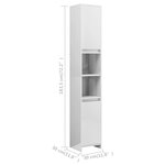 vidaXL Armoire de salle de bain Blanc brillant Bois d'ingénierie