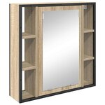 vidaXL Ensemble de mobilier de salle de bain Autre 4 Pièces Chêne sonoma