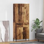 vidaXL Haut Armoire Bois Ancien 69 5 x 34 x 180 cm Bois d'ingénierie