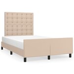vidaXL Cadre de lit sans matelas cappuccino 120x190 cm similicuir