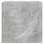 vidaXL Meuble TV mural avec lumières LED gris béton 40 5x35x40 cm
