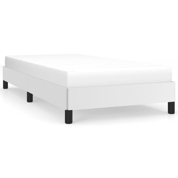 vidaXL Cadre de lit Blanc 100x200 cm Similicuir