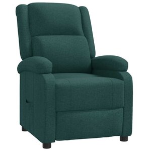 vidaXL Fauteuil inclinable Vert foncé Tissu