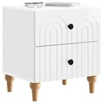 vidaXL Cabinet de chevet avec tiroir Blanc brillant 43 x 34 5 x 48 cm