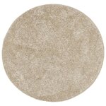 vidaXL Tapis ISTAN à poils longs aspect brillant beige Ø 100 cm