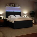 vidaXL Sommier à lattes de lit et matelas Noir 200x200 cm Velours