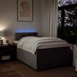 vidaXL Sommier à lattes de lit avec matelas taupe 120x190 cm tissu