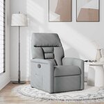 vidaXL Fauteuil inclinable Gris clair Tissu