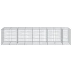 vidaXL Panier gabion avec couvercle 450x100x100 cm fer galvanisé