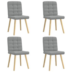 vidaXL Chaises à manger lot de 4 gris clair tissu
