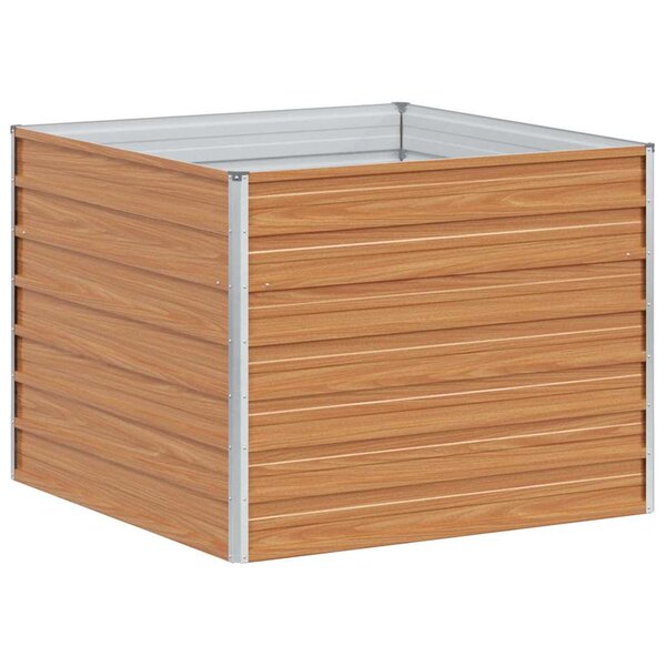 vidaXL Jardinière surélevée Marron Clair 100 x 100 x 77 cm