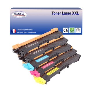 5 Toners compatibles avec Brother TN241 TN245 pour Brother HL-3152CDW  HL-3170CDW  HL-3172CDW (Noir+Couleur) - T3AZUR
