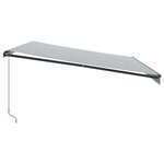 vidaXL Auvent manuel rétractable avec LED anthracite blanc 500x350 cm
