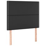 vidaXL Sommier à lattes de lit avec matelas Noir 90x200 cm Similicuir