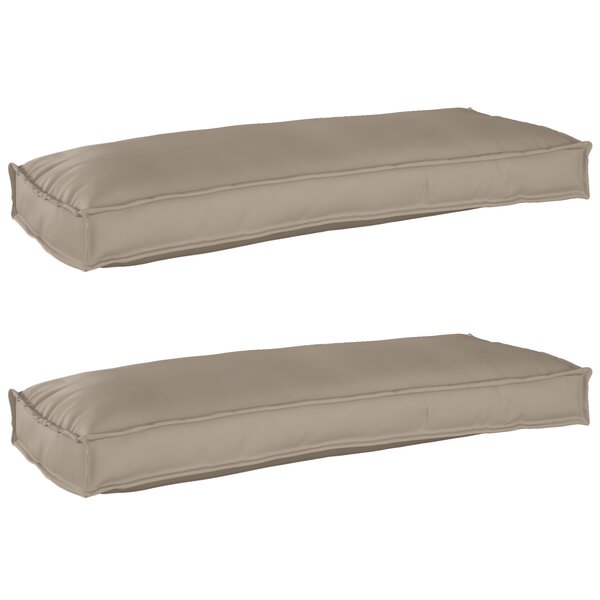 vidaXL Coussins de palette pour banc 2 Pièces Taupe 100x40x8 cm Tissu Oxford