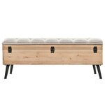 vidaXL Banc de rangement 110 cm Bois de sapin massif