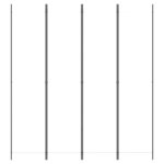 vidaXL Cloison de séparation 4 panneaux Blanc 200x220 cm Tissu