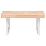 vidaXL Étagère de vasque murale acier et bois massif de hêtre