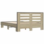 vidaXL Cadre de lit sans matelas chêne sonoma 140x190 cm