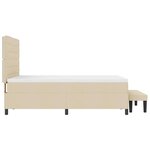 vidaXL Lit à ressorts avec matelas Crème 140 x 190 cm tissu