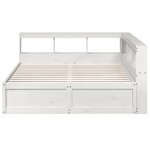 vidaXL Lit bibliothèque sans matelas blanc 140x200 cm bois pin massif
