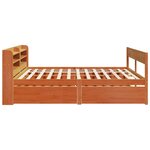 vidaXL Cadre de lit sans matelas cire marron 180x200cm bois pin massif